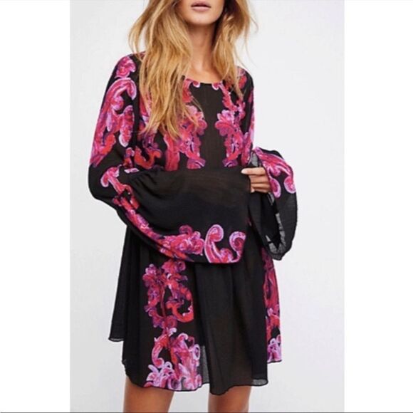 FREE People Printed Symphony Slip Dress - Picture 1 of 4